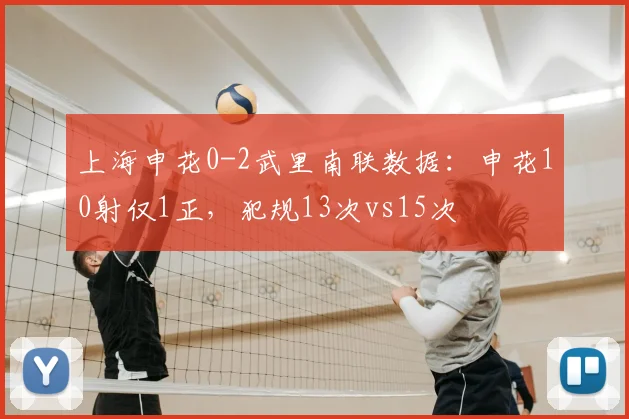 上海申花0-2武里南联数据：申花10射仅1正，犯规13次vs15次