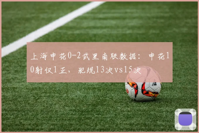 上海申花0-2武里南联数据：申花10射仅1正，犯规13次vs15次